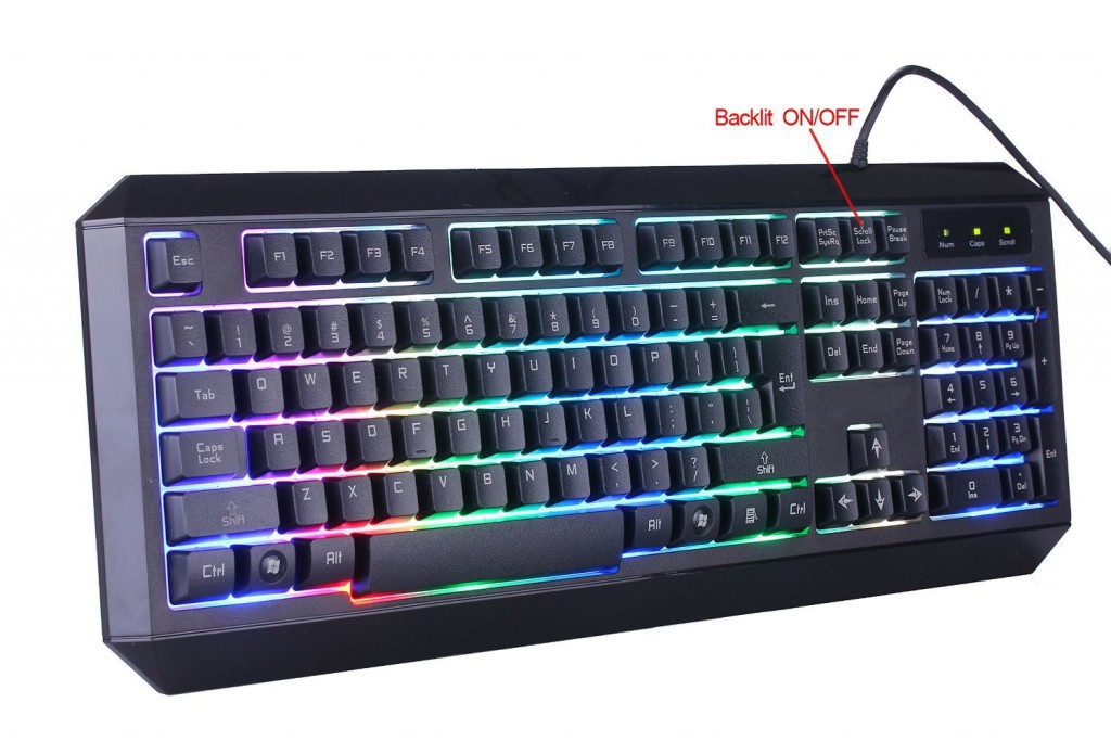 Rainbow Glowing Keyboard, BlueFinger Keyboard Review