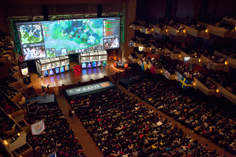 A packed Benaroya Hall is pictured during "The International" Dota 2 video game competition in Seattle, Washington August 11, 2013. Sixteen teams from 12 countries battled for some $2.9 million in prize money, with Swedish team “The Alliance” claiming the top prize of $1.4 million after defeating Ukraine’s “Natus Vincere” in a final watched by an audience of 1,700 at Benaroya Hall and streamed live on the Internet. REUTERS/David Ryder (UNITED STATES)