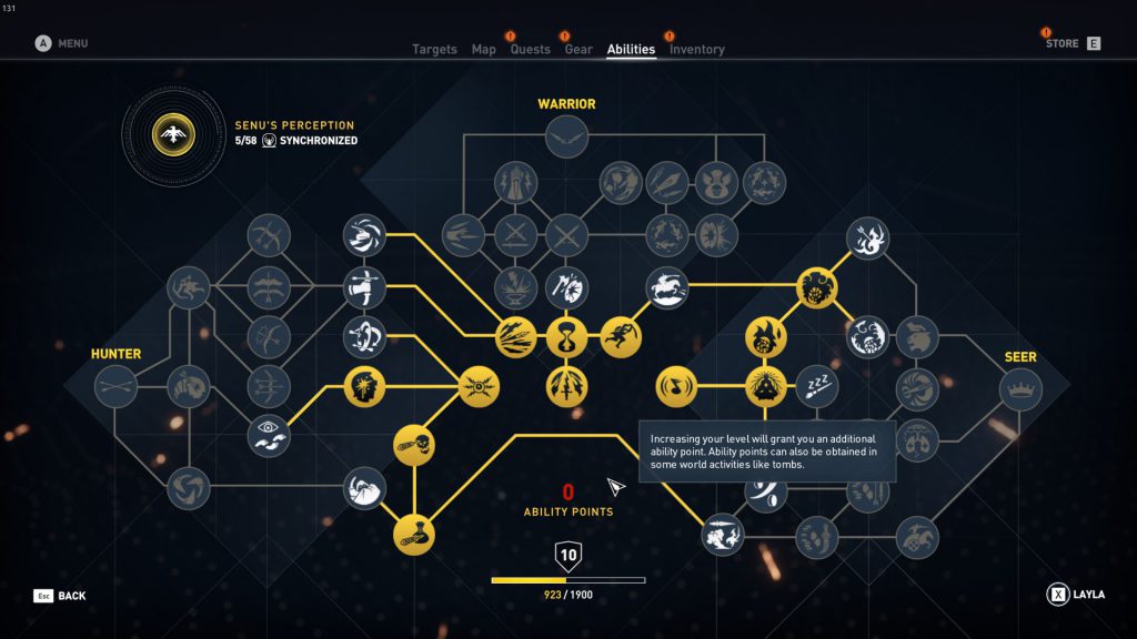 assassins creed origins skill tree