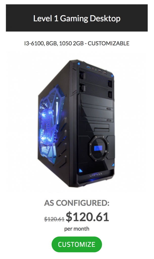 no compromise gaming level 1 desktop