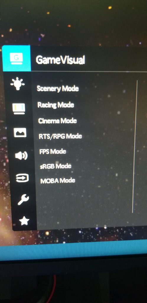 ASUS VG278Q User Interface