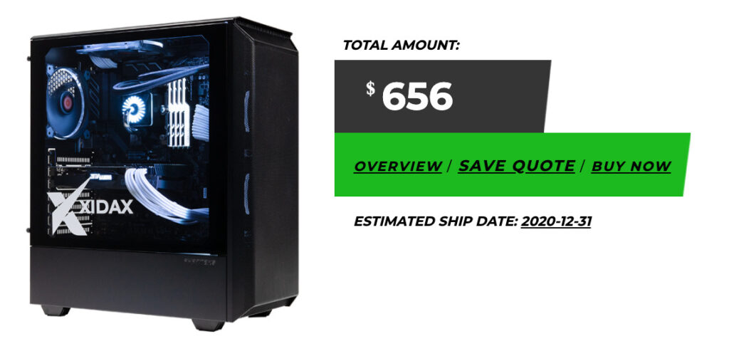 xidax prebuilt pc