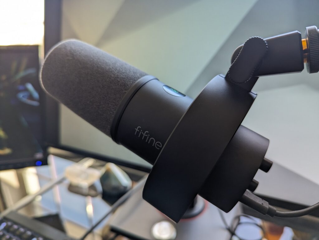 Fifine K688 Mic on a boom arm